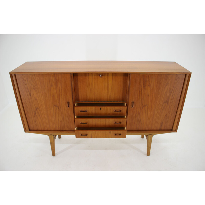 Vintage Danish teak highboard, Denmark, 1960s 