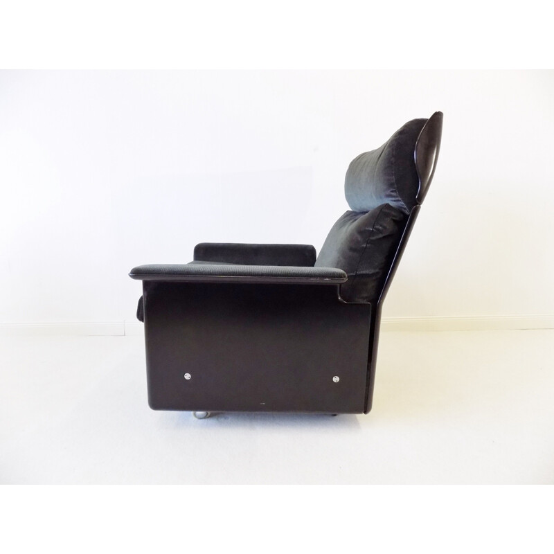 Vintage Vitsoe 620 greyblack lounge chair by Dieter Rams