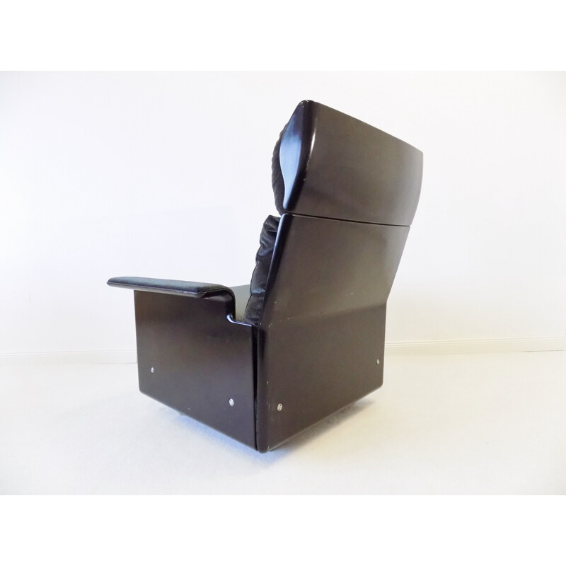 Vintage Vitsoe 620 greyblack lounge chair by Dieter Rams