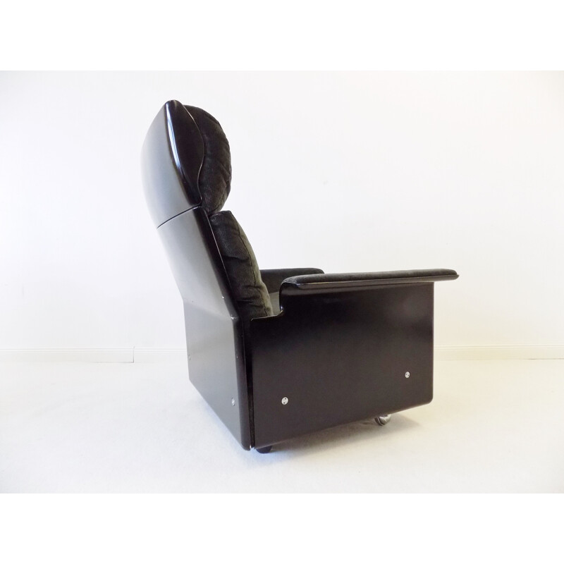 Vintage Vitsoe 620 greyblack lounge chair by Dieter Rams