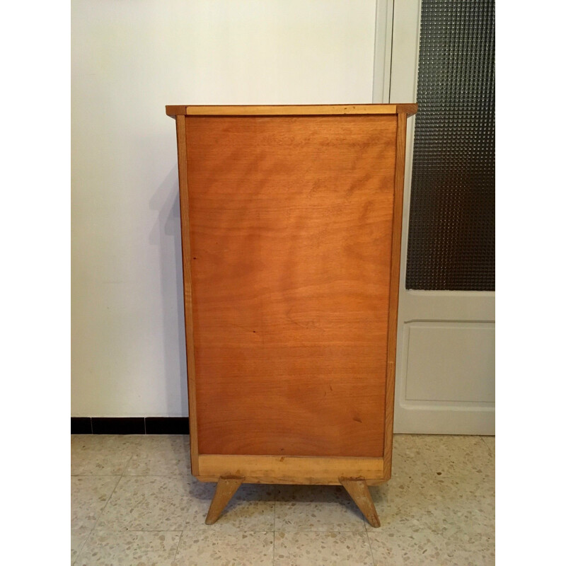 Vintage rattan chest of drawers with 6 drawers 1950