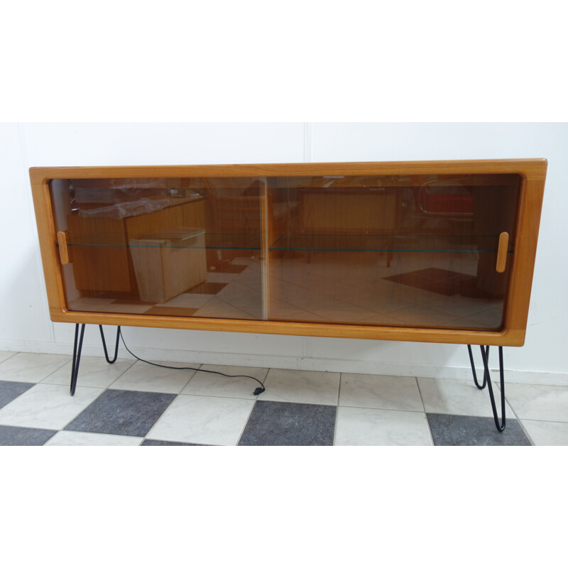 Vintage Silkeborg teak showcase sideboard 1960s