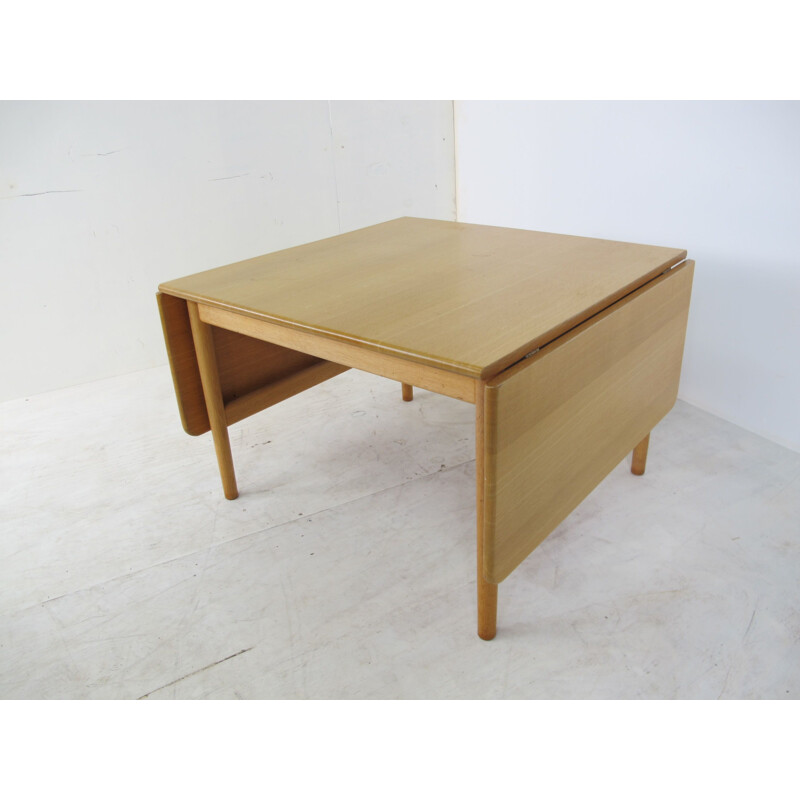 Mesa de centro vintage escandinava de roble de Hans J. Wegner para Pp Møbler, 1960