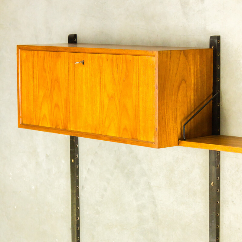 Teak and metal Royal System wall unit, Poul CADOVIUS - 1960