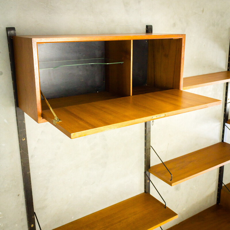 Teak and metal Royal System wall unit, Poul CADOVIUS - 1960