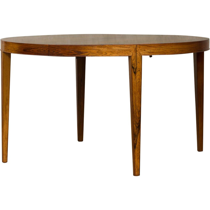 Vintage rosewood extandable table with 4 leaves by Severin Hansen Jr