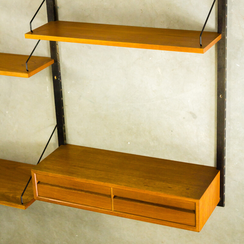 Teak and metal Royal System wall unit, Poul CADOVIUS - 1960