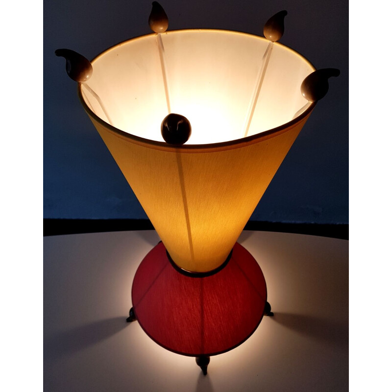 Vintage diabolo shaped table lamp