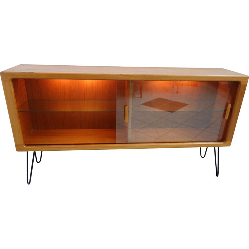 Vintage Silkeborg teak showcase sideboard 1960s