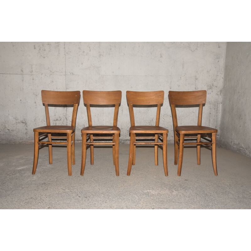 Série de 4 chaises vintage Lutherma, 1950