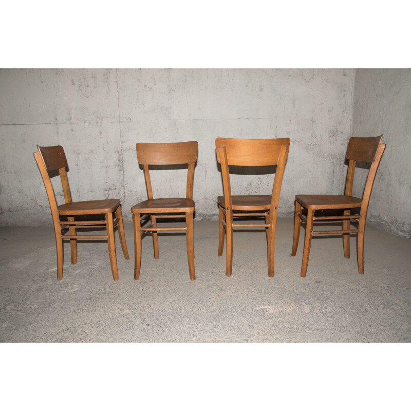 Set of 4 vintage Lutherma chairs, 1950