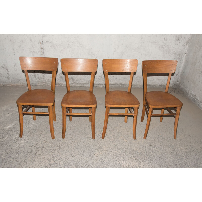 Set of 4 vintage Lutherma chairs, 1950