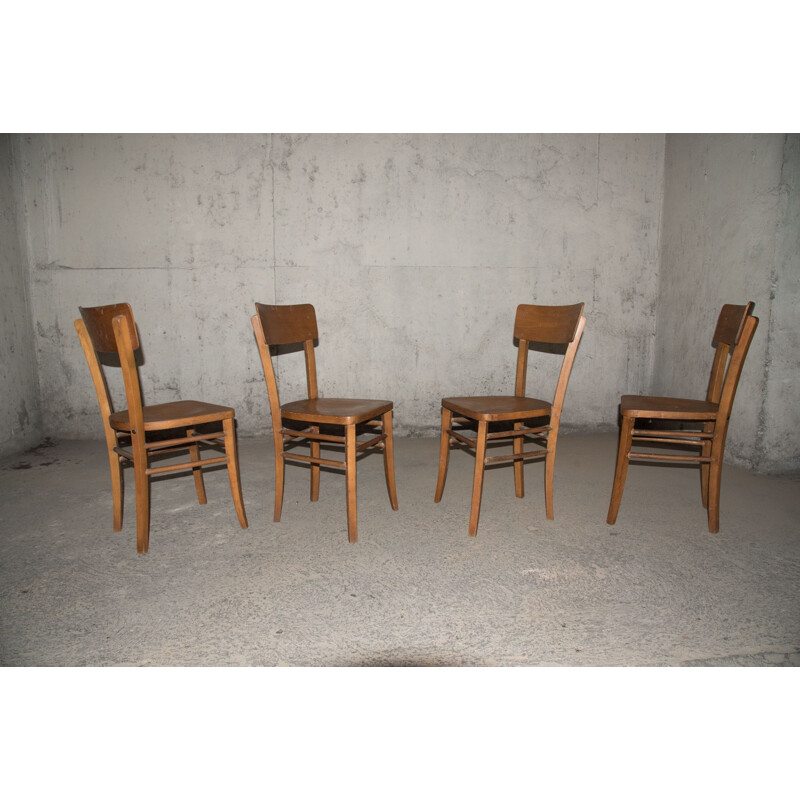 Set of 4 vintage Lutherma chairs, 1950