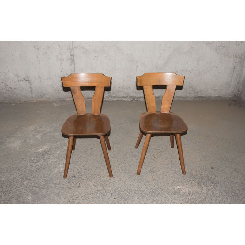 Pair of brutalist style vintage chairs