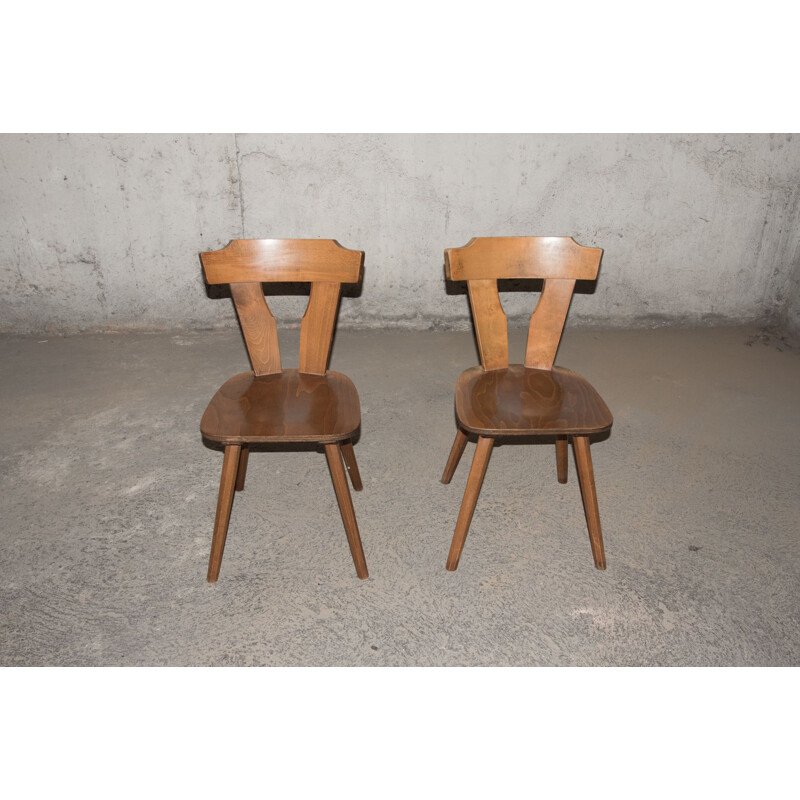 Paire de chaises vintage style brutaliste