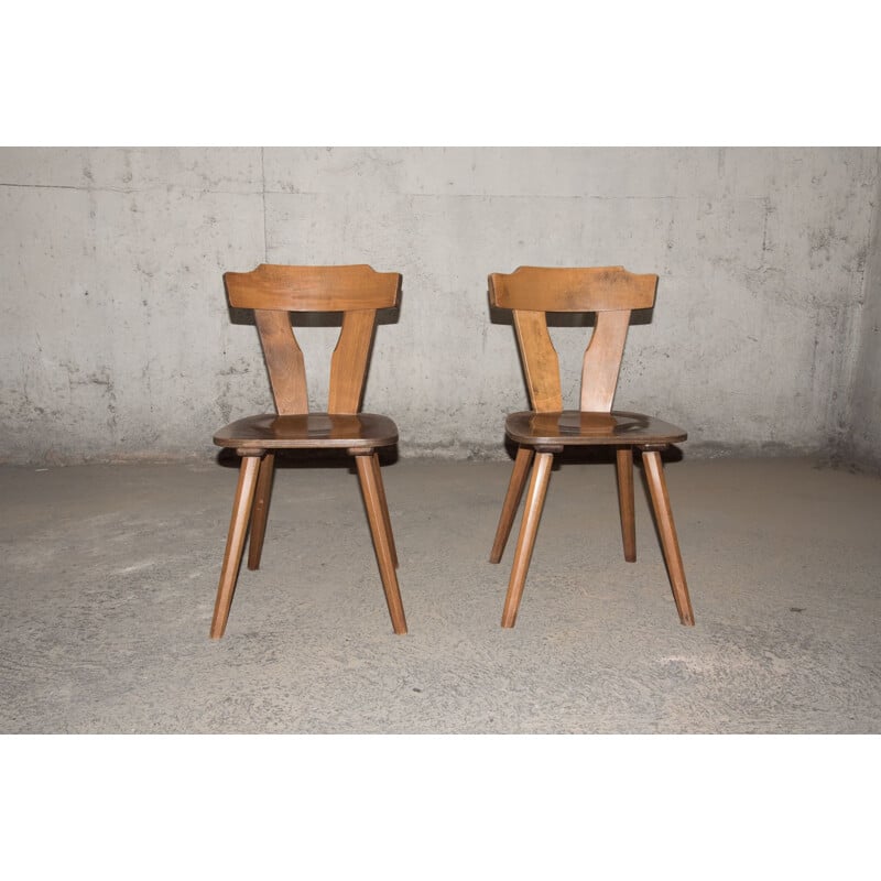 Pair of brutalist style vintage chairs