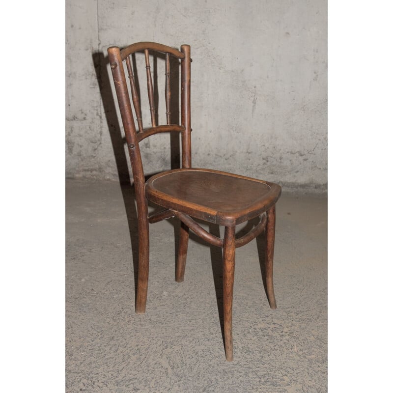 Set of 5 Art Nouveau style vintage bistro chairs