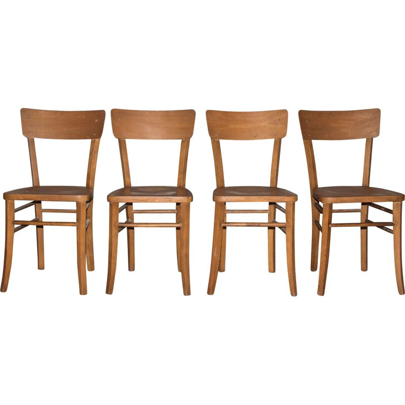 Série de 4 chaises vintage Lutherma, 1950