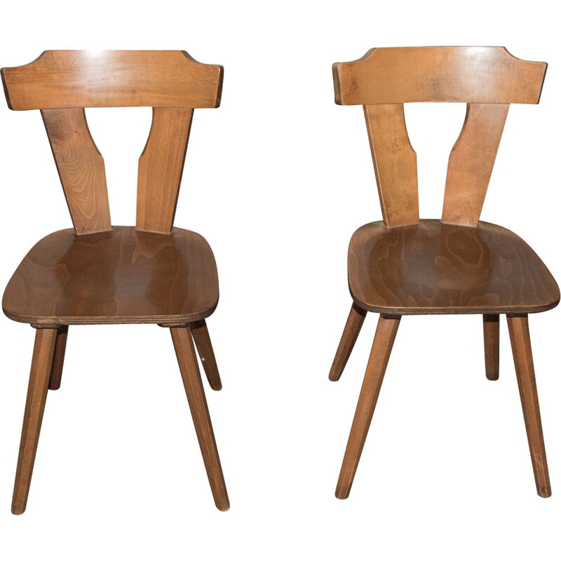 Paire de chaises vintage style brutaliste