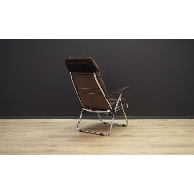 Vintage Danish lounge chair in velvet, 1960