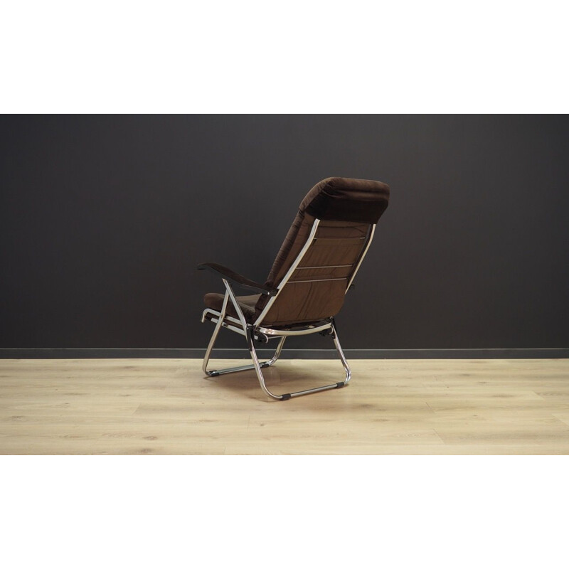 Vintage Danish lounge chair in velvet, 1960