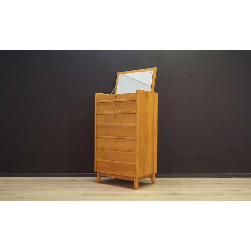 Vintage scandinavian chest of drawers in ash, 1960