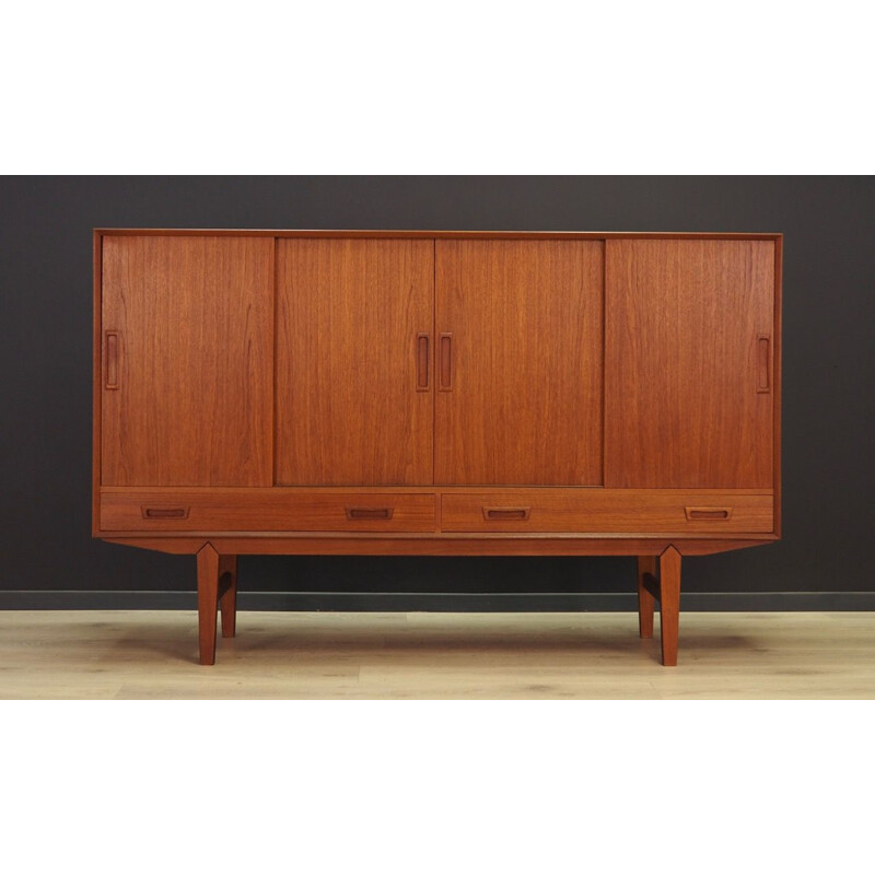 Vintage Danish highboard in teak by Vemb Mobelfabrik, 1960