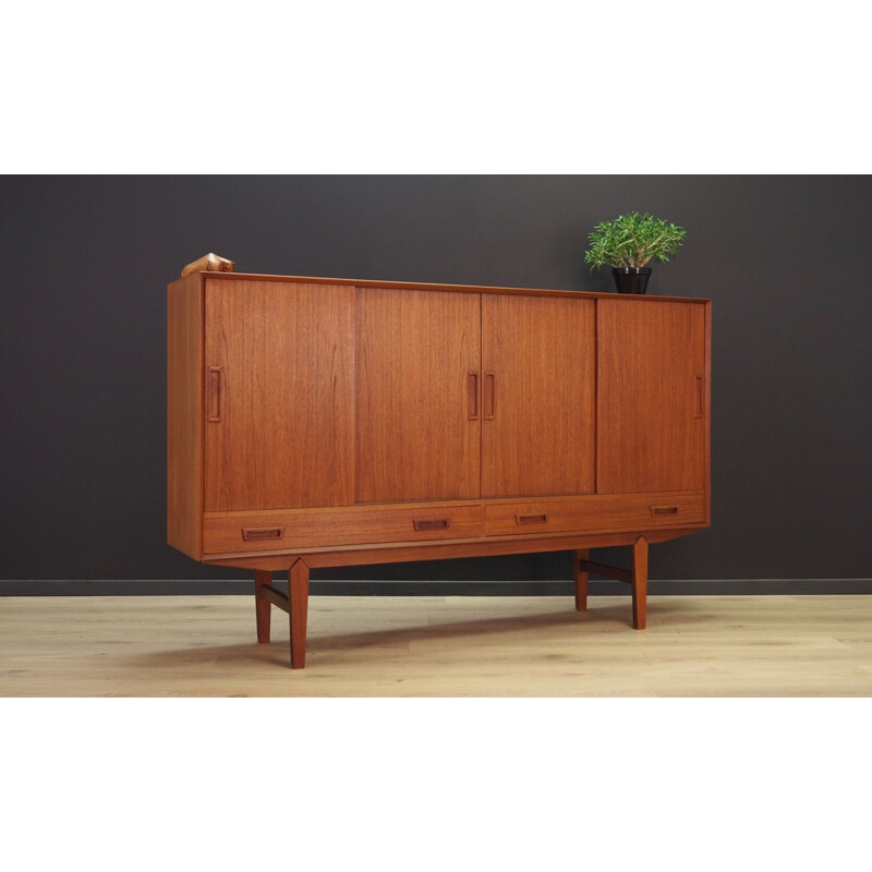 Vintage Danish highboard in teak by Vemb Mobelfabrik, 1960