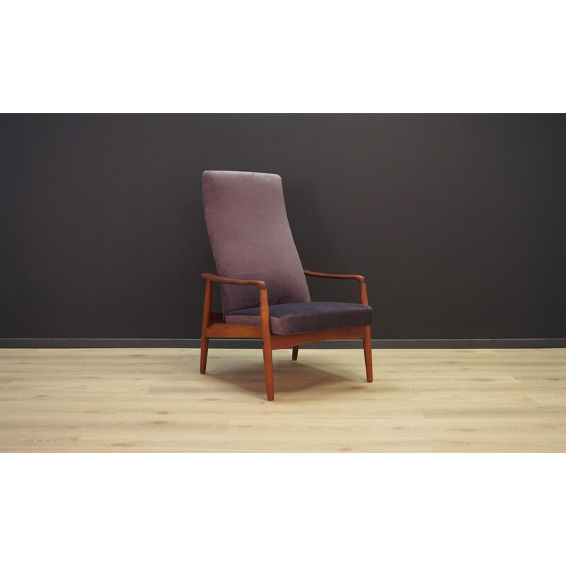 Vintage Danish armchair with stool by Soren Ladefoged for SL Mobler