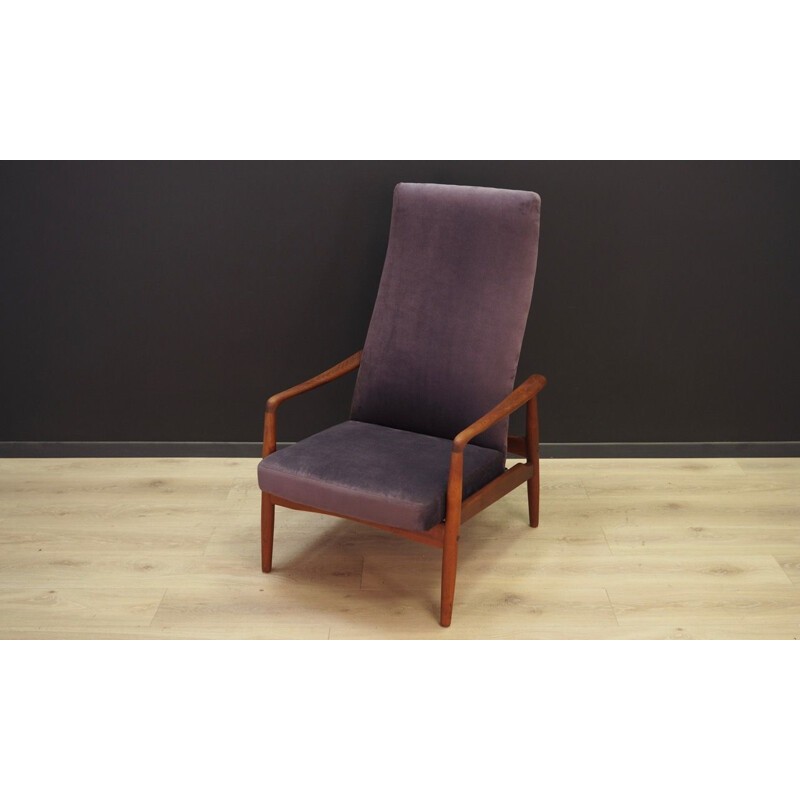 Vintage Danish armchair with stool by Soren Ladefoged for SL Mobler