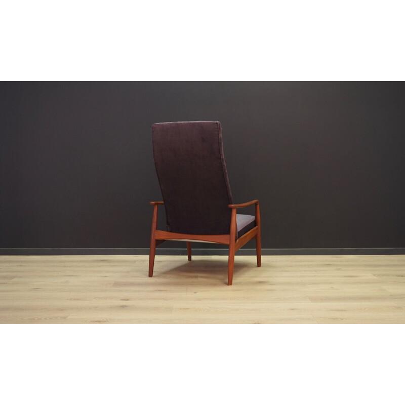 Vintage Danish armchair with stool by Soren Ladefoged for SL Mobler