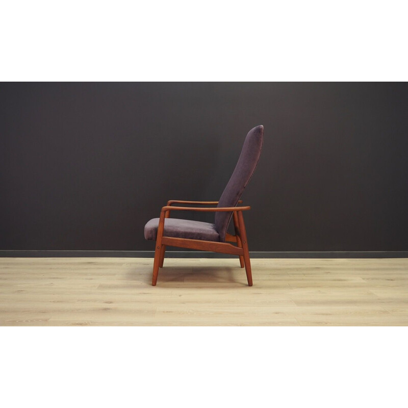 Vintage Danish armchair with stool by Soren Ladefoged for SL Mobler