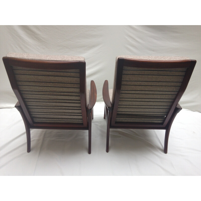 Paire de fauteuils Danois en teck - années 60