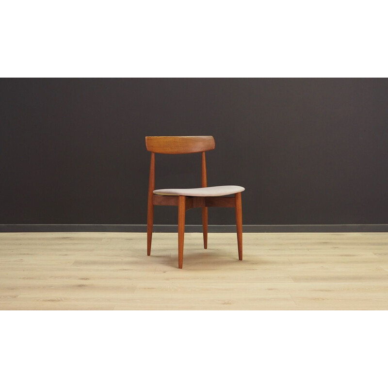 Set of 4 grey chairs in teak by Henry Walter Klein