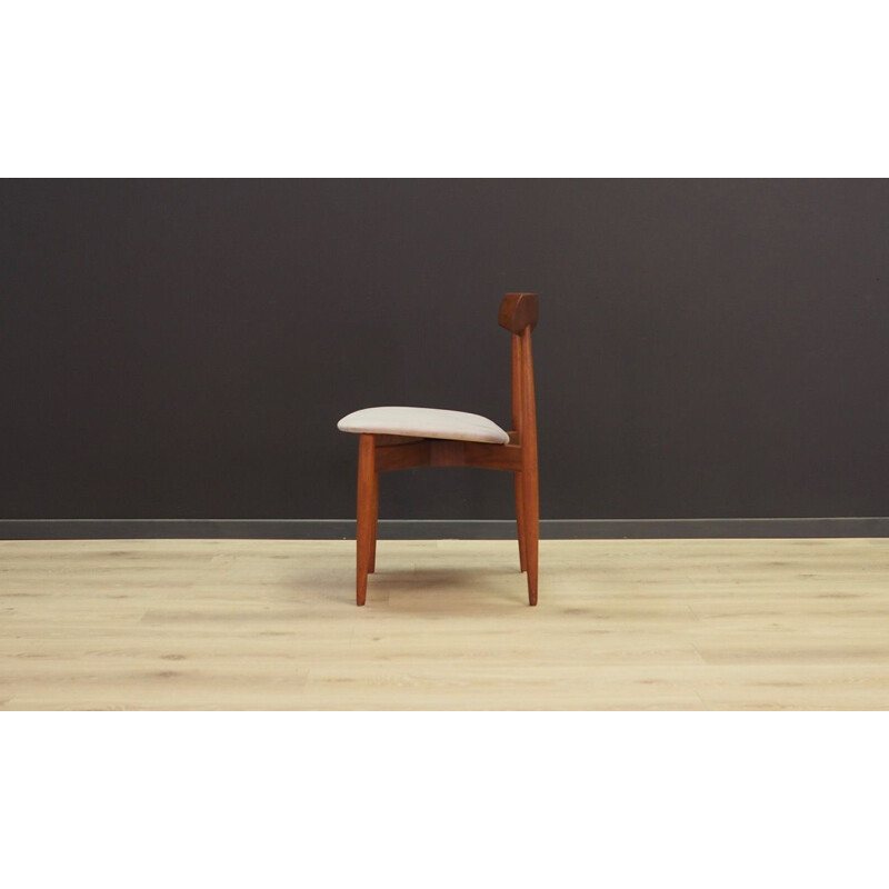 Set of 4 grey chairs in teak by Henry Walter Klein