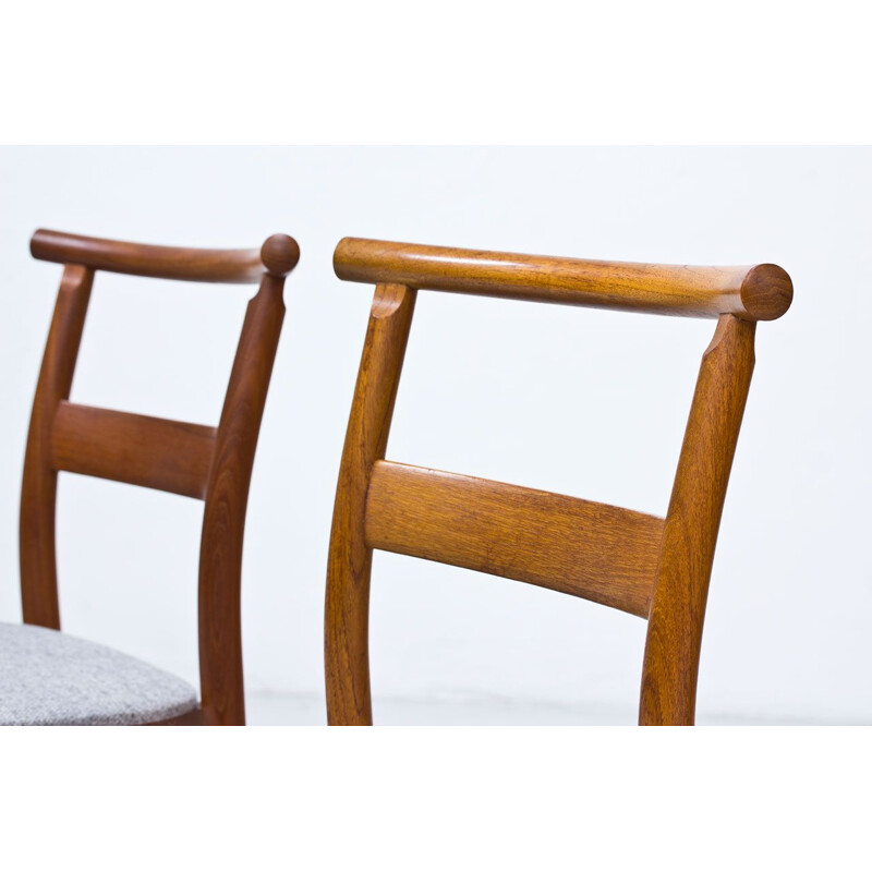 Vintage set of 4 Dining Chairs by Tove & Edvard Kindt-Larsen for Seffle Möbelfabrik, 1950s