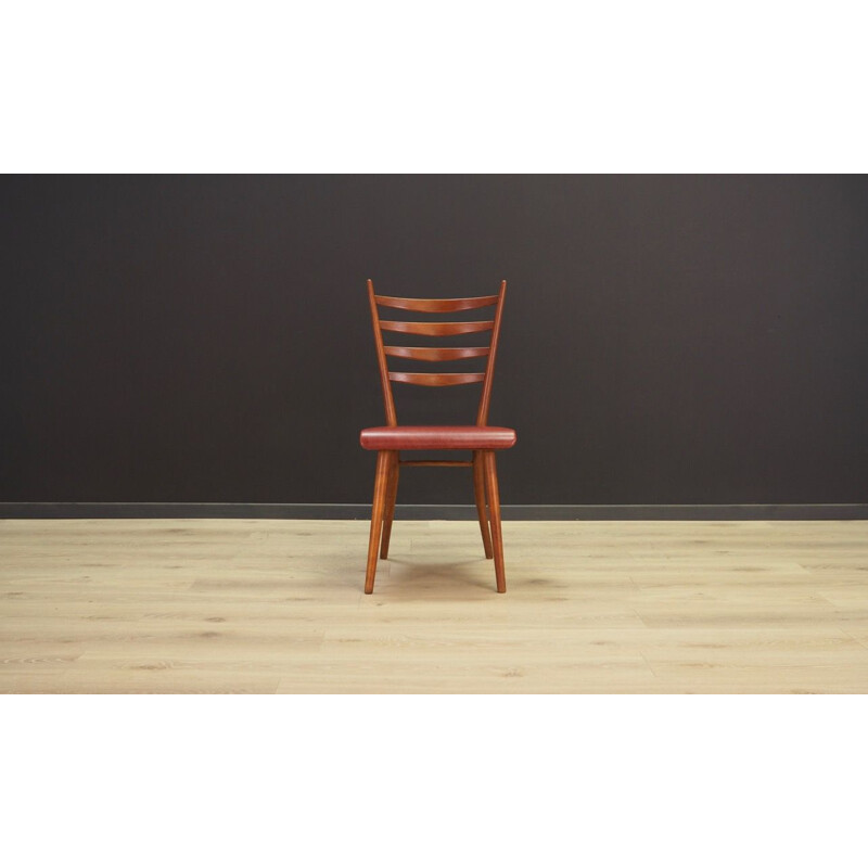 Pair of vintage Danish chairs in beechwood, 1960