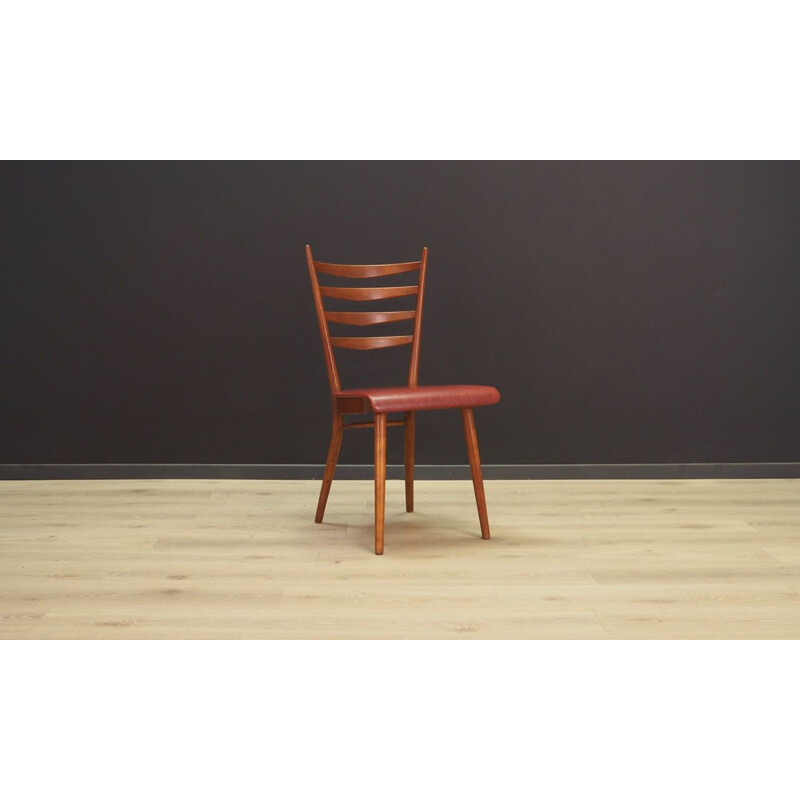 Pair of vintage Danish chairs in beechwood, 1960