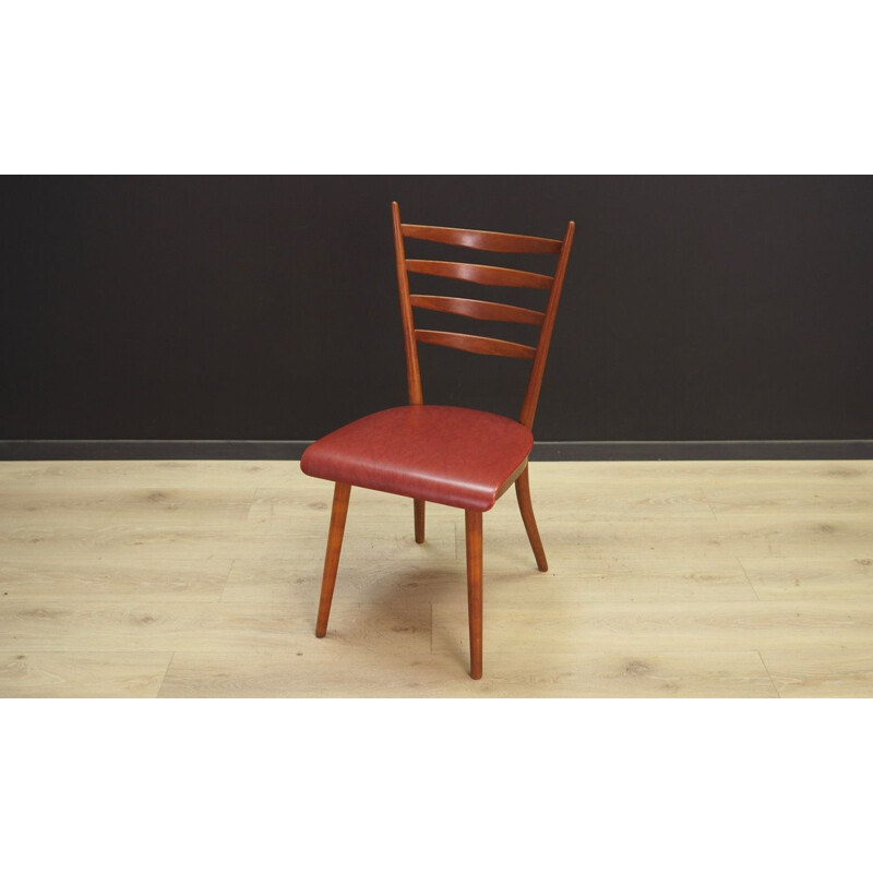 Pair of vintage Danish chairs in beechwood, 1960