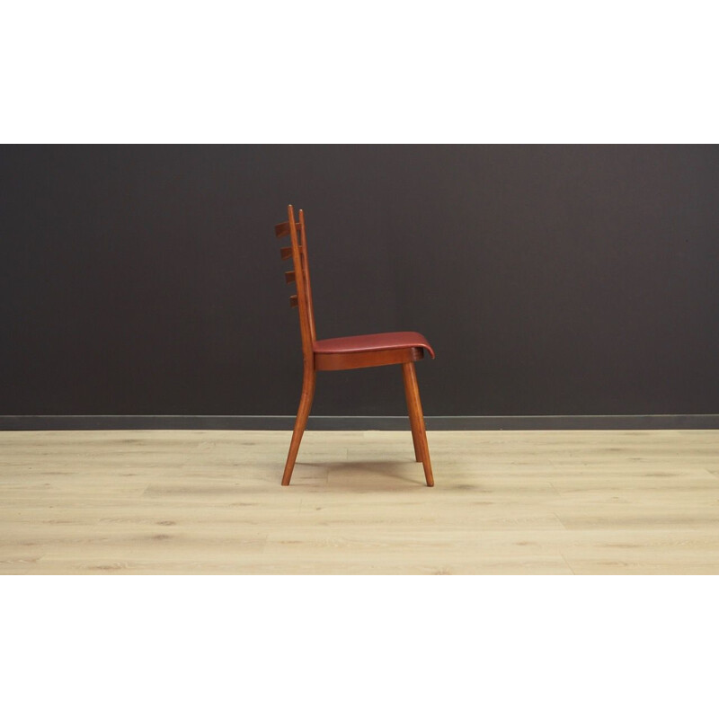 Pair of vintage Danish chairs in beechwood, 1960