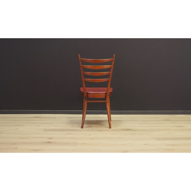 Pair of vintage Danish chairs in beechwood, 1960