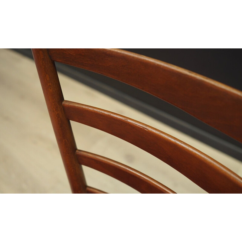 Pair of vintage Danish chairs in beechwood, 1960