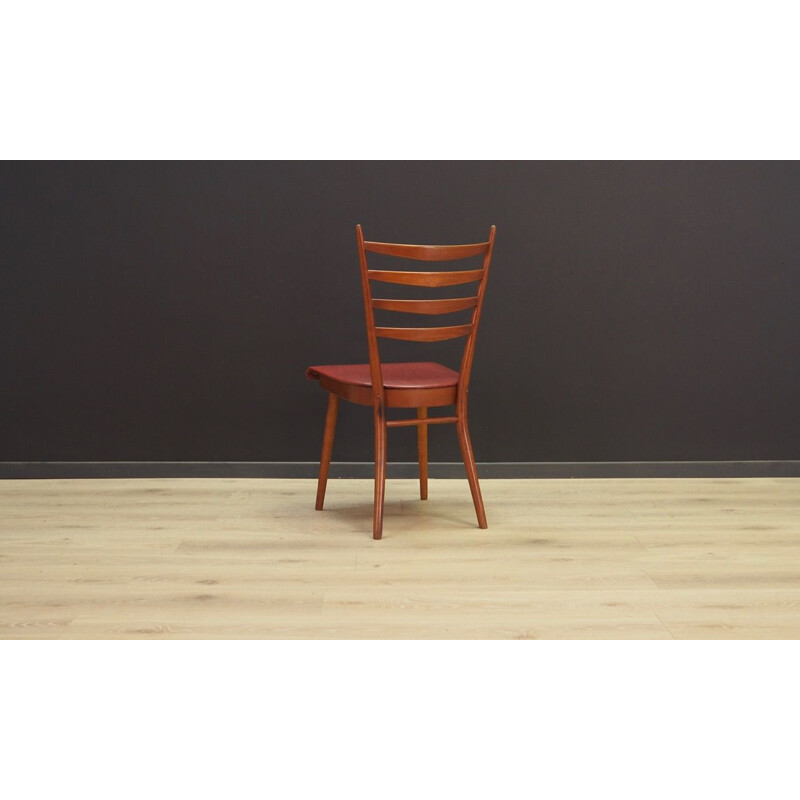 Pair of vintage Danish chairs in beechwood, 1960