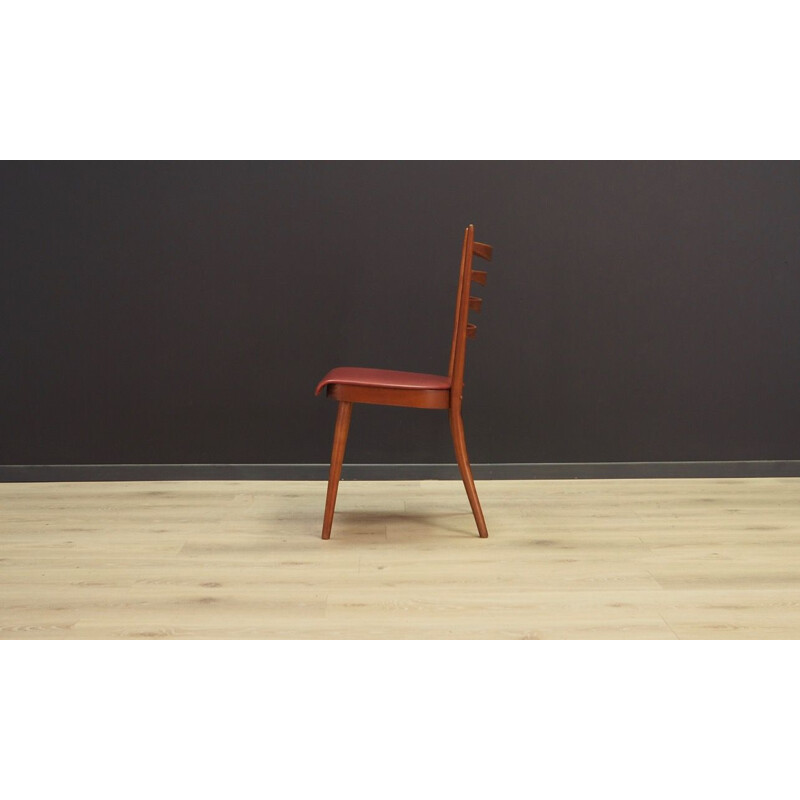 Pair of vintage Danish chairs in beechwood, 1960