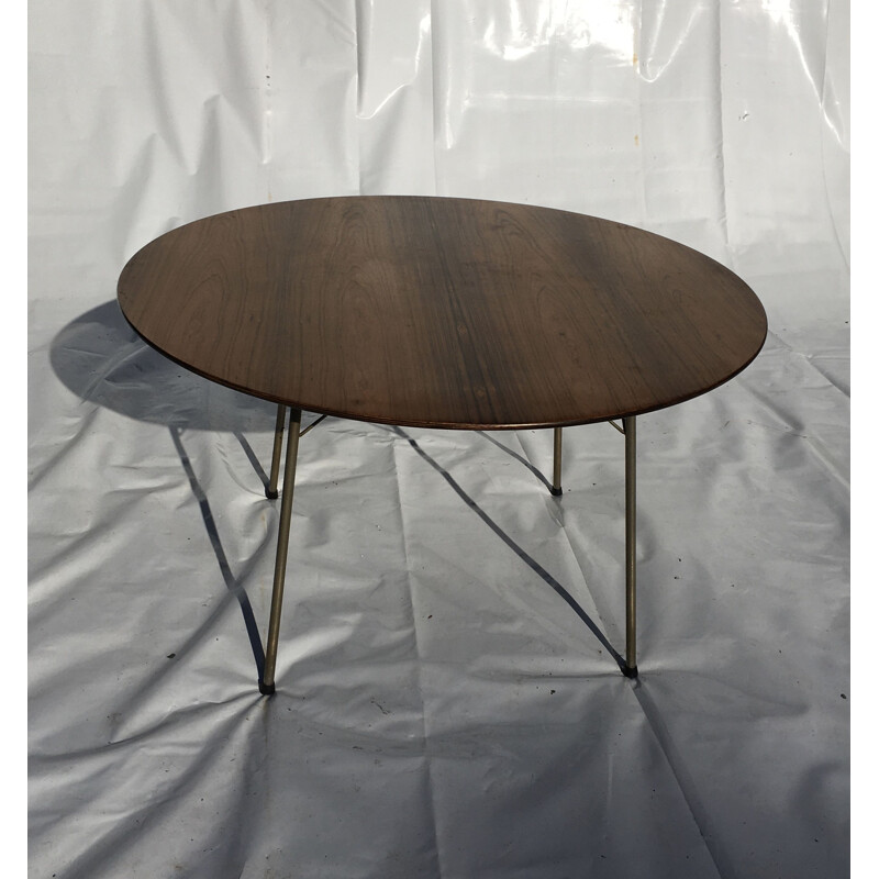 Table vintage haute en palissandre par Arne Jacobsen