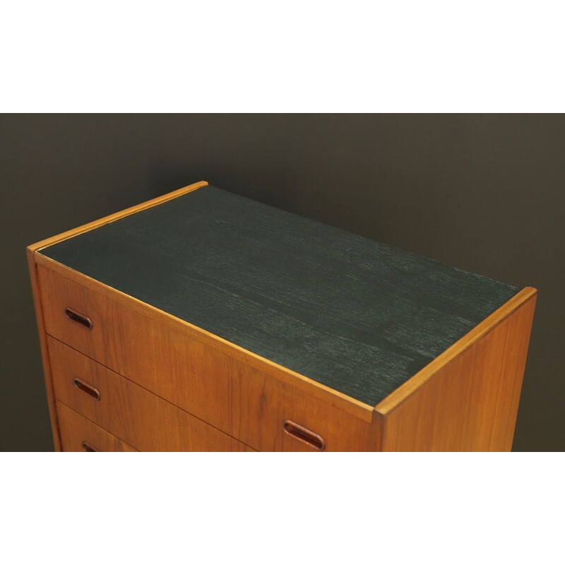 Vintage Scandinavian 6-drawer teak chest of drawers, 1970