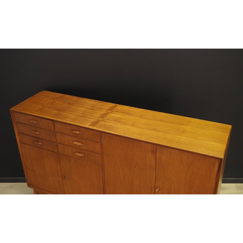 Vintage highboard with drawers in teak, Danish design, 1960-1970