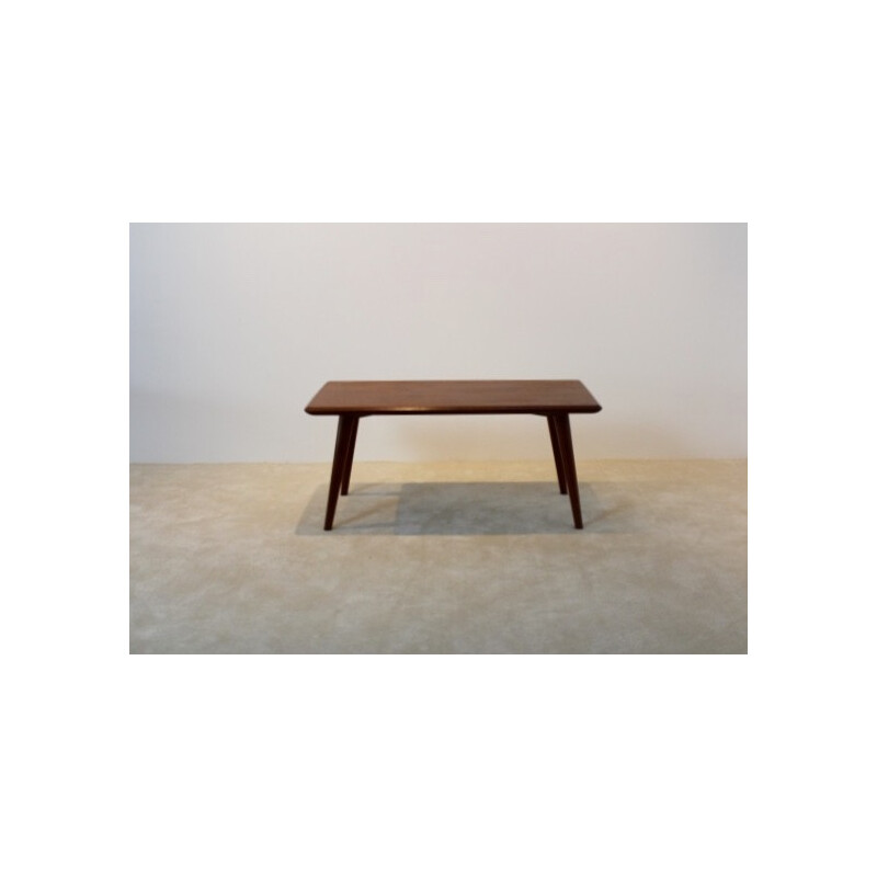 Dutch side table in solid oak wood - 1960s