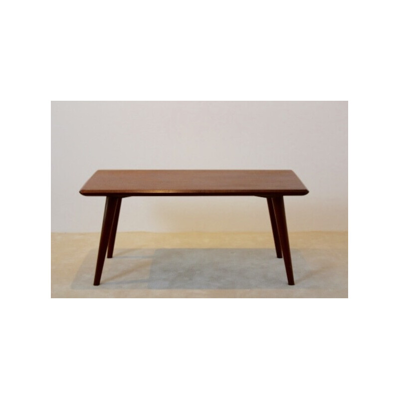 Dutch side table in solid oak wood - 1960s