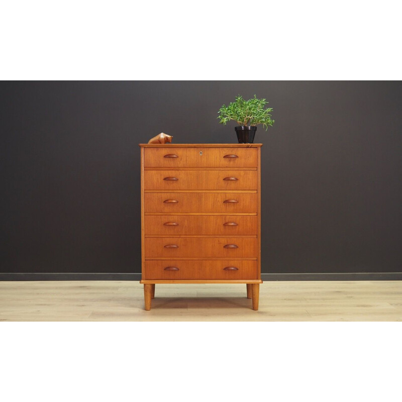 Vintage danish chest of drawers in teakwood 1970